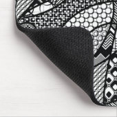 Zwart & Wit Patroon Patchwork 05 Muismat (Hoek)