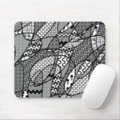 Zwart & Wit Patroon Patchwork 05 Muismat (Met muis)