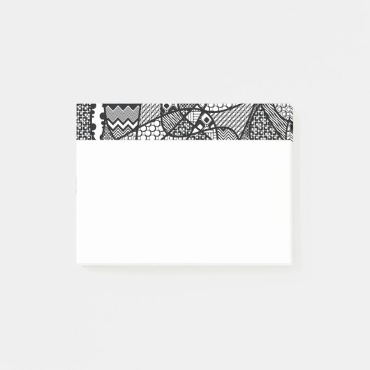 Zwart & Wit Patroon Patchwork 05 Post-it® Notes (Voorkant)
