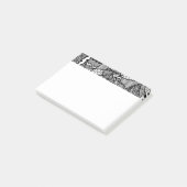 Zwart & Wit Patroon Patchwork 05 Post-it® Notes (Schuin)