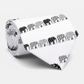 Zwart-wit patroon stropdas (Opgerold)