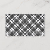 Zwart-wit patroonbewerkbaar visitekaartje (Achterkant)