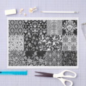  zwart-wit patrooncollage tissuepapier (Craft)