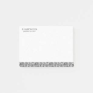 Zwart-wit patroonpatroon post-it® notes