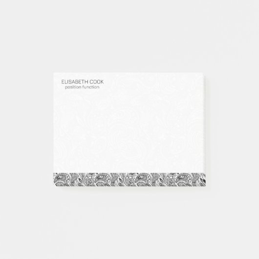 Zwart-wit patroonpatroon post-it® notes (Voorkant)