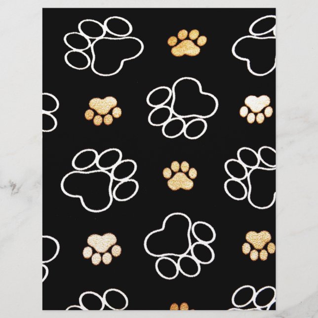 Zwart wit paw print patroon (Voorkant)