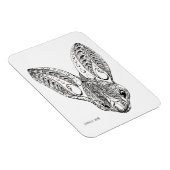 Zwart-wit pen Geel-Winged bakportret Magneet (Rechterzijde)