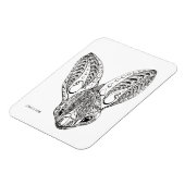 Zwart-wit pen Geel-Winged bakportret Magneet (Linkerzijde)