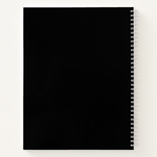 Zwart-wit penseelscript notitieboek (Achterkant)