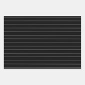 Zwart-wit penstreep inpakpapier vel (Voorkant)