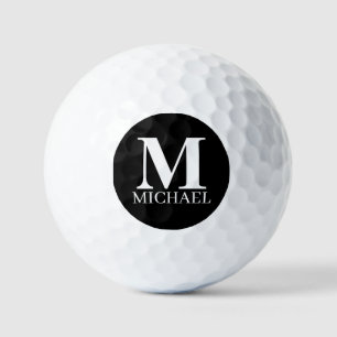 Zwart-wit, persoonlijk ingesteld monogram golfballen
