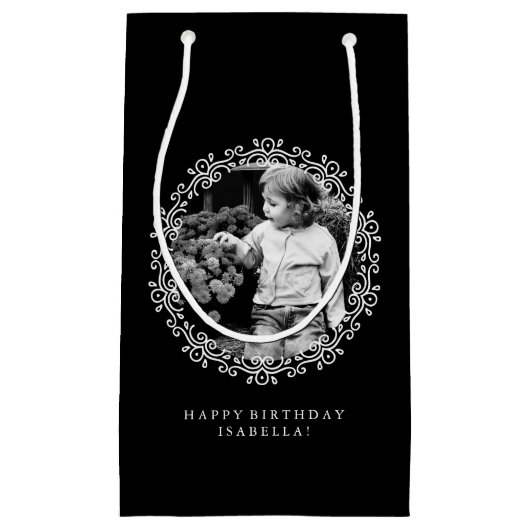 Zwart-wit, persoonlijk Lijst foto's Klein Cadeauzakje (Voorkant)