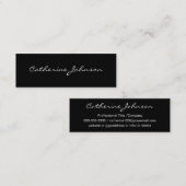 Zwart-wit, persoonlijk sociaal of professioneel mini visitekaartje (Voorkant / Achterkant)