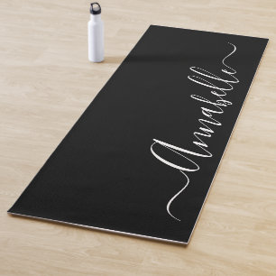 Zwart & Wit Persoonlijke Naam Yogamat