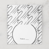 Zwart Wit (Perzik) Trouwset | Kaart plaatsen (Buitenkant ongevouwen)