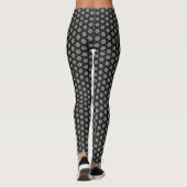 Zwart-wit Perzische Ster Leggings (Achterkant)