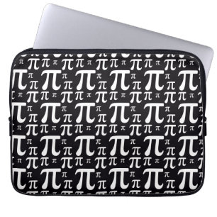 Zwart-wit Pi-patroon Laptop Sleeve