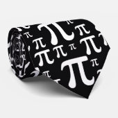 Zwart-wit Pi-patroon Stropdas (Opgerold)