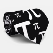 Zwart-wit Pi-patroon Stropdas (Opgerold)
