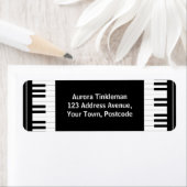 Zwart-wit Piano toetsen Etiket (Insitu)