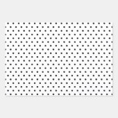 Zwart-wit pin Stippen Inpakpapier Vel (Voorkant 3)