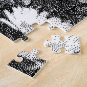 zwart-wit pixelkunst  legpuzzel (Zijkant)