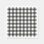 Zwart-wit Plaid Gingham Servet (Voorkant)