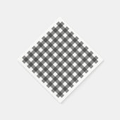 Zwart-wit Plaid Gingham Servet (Hoek)