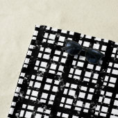 Zwart-wit Plaid met Paint Splatter Strandlaken (In situ)
