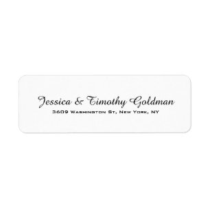 Zwart & Wit Plain Elegant Modern Trendy Familie Etiket