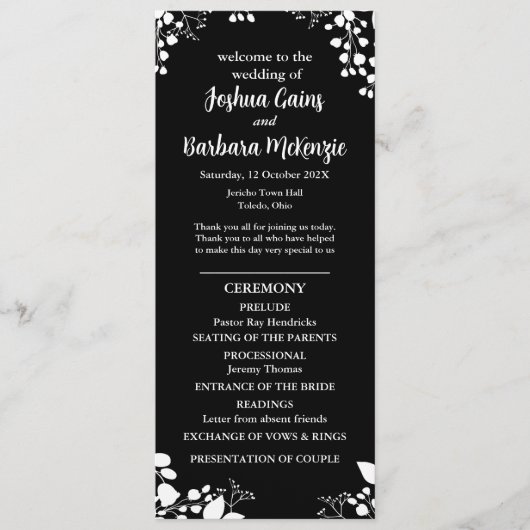 Zwart-wit platte programma (Voorkant)