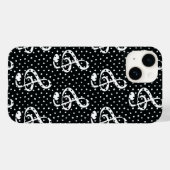 Zwart-wit poka-punctuuiteontwerp Case-Mate iPhone case (Achterkant (horizontaal))
