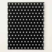Zwart wit poka Puntband Manuscript Name Planner (Achterkant)