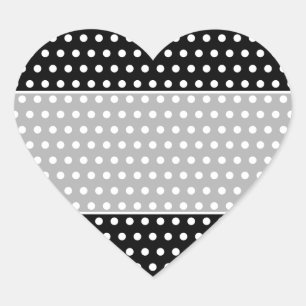 Zwart-wit poka-vlek. Spottig. Hart Sticker