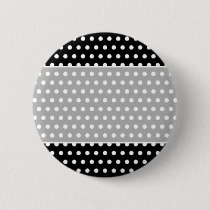 Zwart-wit poka-vlek. Spottig. Ronde Button 5,7 Cm