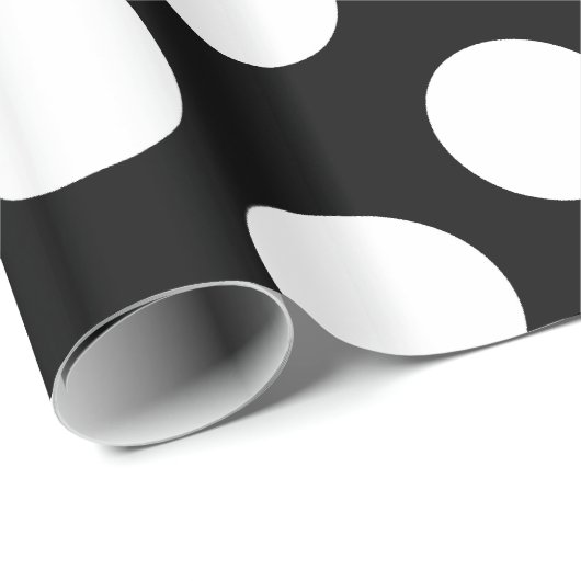 Zwart-wit pokdot-witpapier cadeaupapier (Rol Hoek)