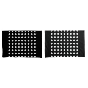 Zwart & Wit Poke A Dot Standaard Kussen hoesje set Kussensloop