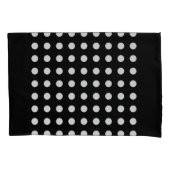 Zwart & Wit Poke A Dot Standaard Kussen hoesje set Kussensloop (Voorkant-Links)