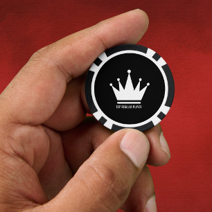 Zwart-wit Poker Chips, Black Striped Edge Chips