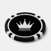 Zwart-wit Poker Chips, Black Striped Edge Chips (Enkel)