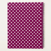 Zwart-wit Polka Dot Custom 2026 Business Planner (Achterkant)