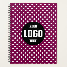 Zwart-wit Polka Dot Custom 2026 Business Planner