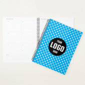 Zwart-wit Polka Dot Custom 2026 Business Planner (Display)