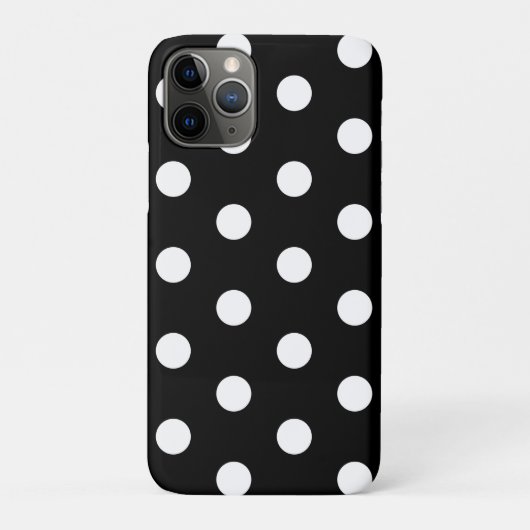 Zwart-wit Polka Dot iPhone Case (Achterkant)