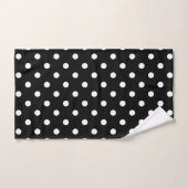 Zwart-wit Polka Dot Modern Abstract Pattern Handdoeken (Handdoek)