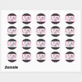 Zwart-wit Polka Dot Party Sticker (Vel)