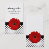 Zwart-wit Polka Dot visitekaartje template (Voorkant / Achterkant)