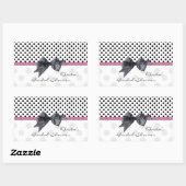 Zwart-wit Polka dot Vrijgezellenfeest Sticker (Vel)