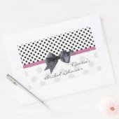 Zwart-wit Polka dot Vrijgezellenfeest Sticker (Envelop)