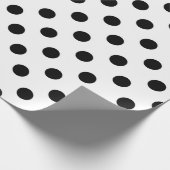Zwart & Wit Polka Dots Dot Chic Patroon Cadeaupapier (Hoek)